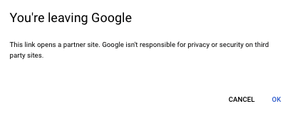 GCP Marketplace 离开网站确认弹窗