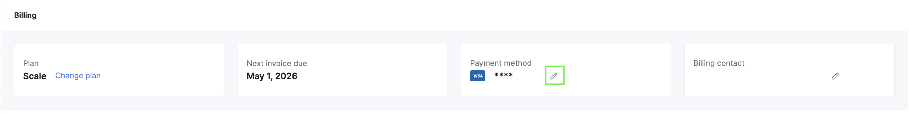 Edit your credit card