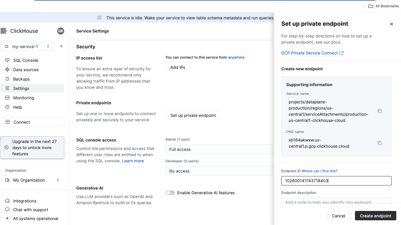 Filtro de Private Endpoints