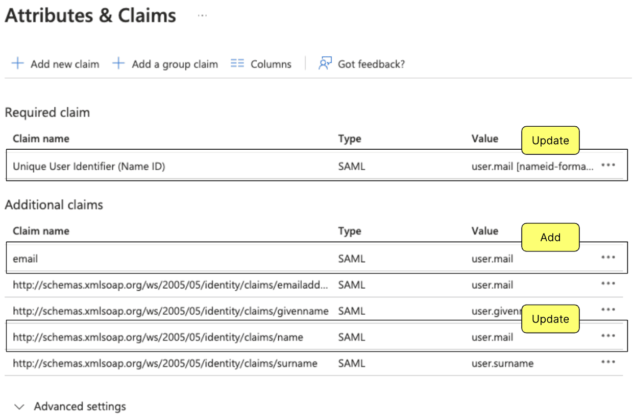 Attributes and Claims