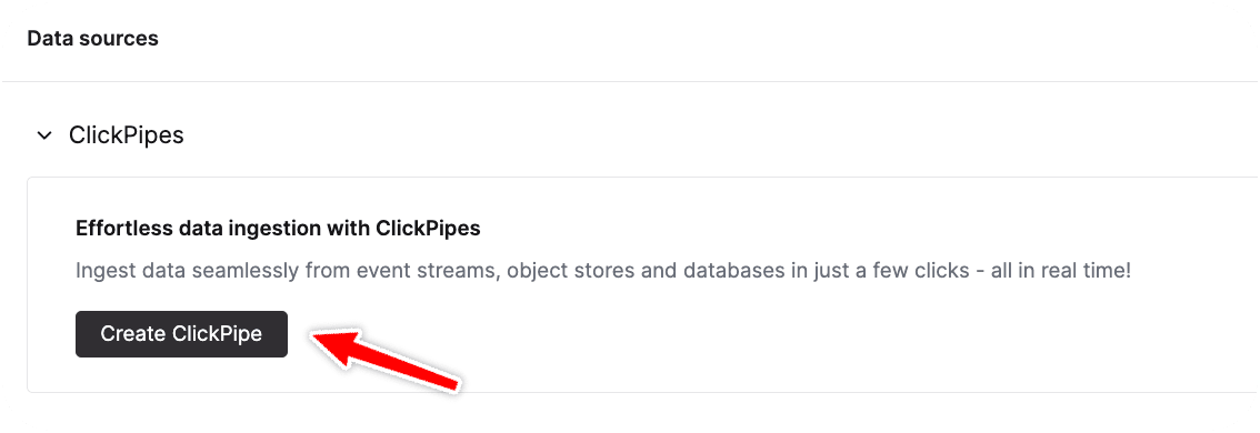 ClickPipe 생성