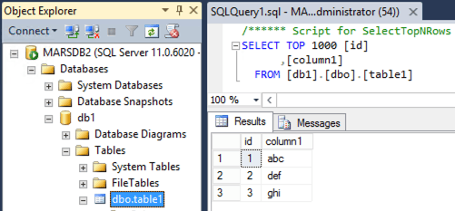 MSSQL 数据库和表结构