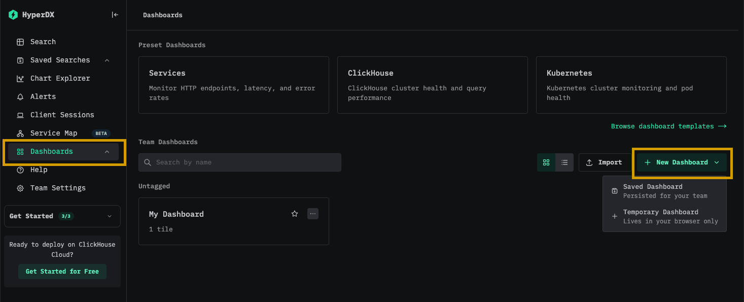 Criar dashboard